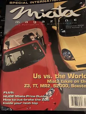 MIATA MAGAZINE - SEPTEMBER 2002 Special  Edition Comparison To Roadster Edition • $4.99