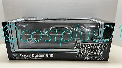 Ertl American Muscle 1971 Plymouth Duster 340 1:18 Black Elite Edition • $369.95