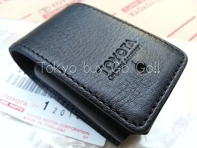 Toyota Land Cruiser 200 Black Leather Smart Key Case Cover NEW Genuine OEM Parts • $64.39