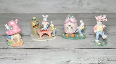 Midwest Cannon Falls Rabbits Village Cotton Tail Lane Unmarked Pieces Lot Of 4 • $19.97