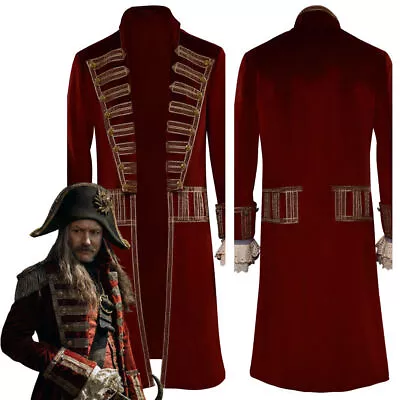 Peter Pan And Wendy Captain Hook Cosplay Costume Coat Outfits Party Disguise • £64.75