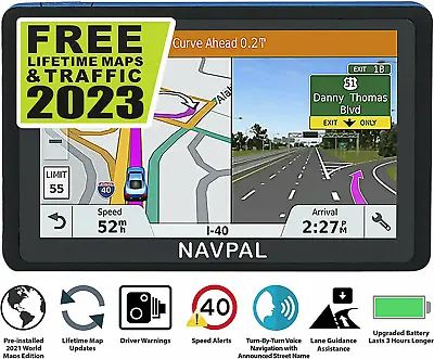 NAVPAL SLIMLINE GPS NAVIGATION (7 INCH) USA EDITION 2023 (FREE Lifetime Updates) • $99.99