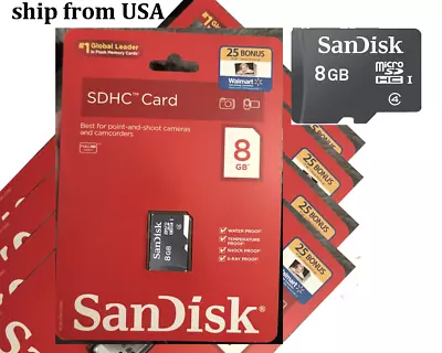 5packs = 8GB  TF Memory Card Retail Package MicroSD SanDisk Micro SD HC Class4 • $35