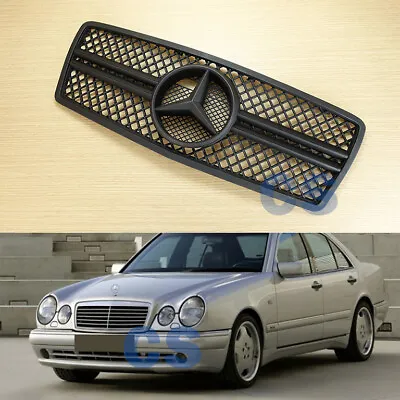 Matte Black Front Grille Fit Benz E-Class W210 1996-1999 4Door Sedan Wagon • $189.11