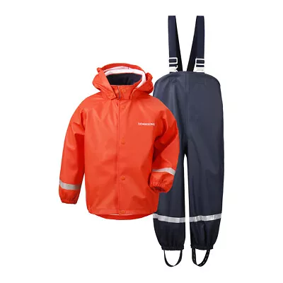 £25 • Buy Didriksons Kids Waterproof Jacket & Dungarees Set, 6-7 Yrs, EU 120, Poppy Red