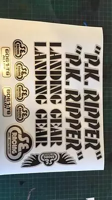 Bmx Pk Ripper Decal Set Silver Black Contour Cut As Photo • $35.99