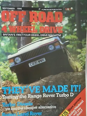 Off Road & 4 Wheel Drive Sep 1986 Range Rover Turbo D • £6.50