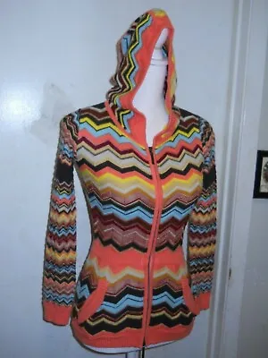 New MISSONI TARGET Chevron ZigZag Zip Hoodie Cardigan Knit Girls Sizes XSSM  • $14.39