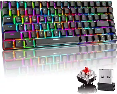 60% RGB Wireless Mechanical Gaming Keyboard 2.4G/Type-C/Bluetooth Rechargeable • $54.99