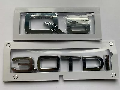 Q5 3.0 Tdi Lettering Rear Boot Lid Trunk Badge Emblem For Audi Chrome • £13.95