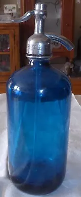 Vintage County Wide Bev’s Dark Aqua Seltzer Bottle • $45.99