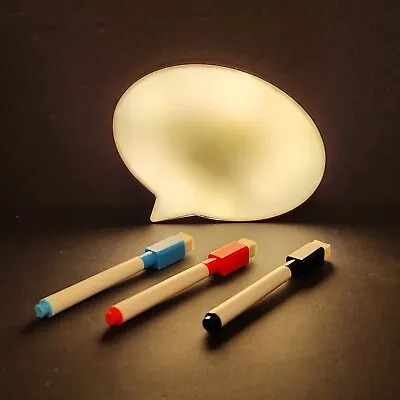 Mini Light Up Bubble Message Board - 6  X 4  - With (3) Dry Erase Markers • $9.95