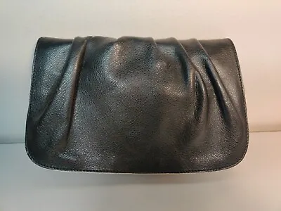 Baekgaard Leather Envelope Clutch Handbag Purse Black Leather Magnetic Snap • $19.99