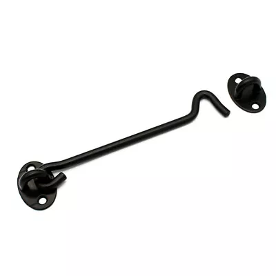 150MM Eye Cabin Hook Door Hold Back Open Cast Iron Gate Holder BLACK MND • £3.30