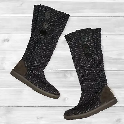 UGG Cardy #1876 Women's Gray Knit Boots- Size 7 • $19.35