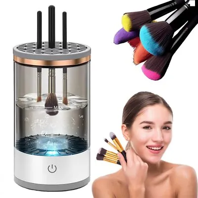 Automatic Brush Cleaner Electric Makeup Brush Cleaning Machine Fast Clean Dryer • $12.98