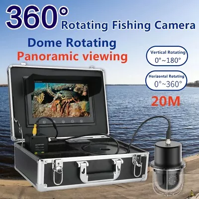 360 Degree Rotate Panoramic Underwater Fishing Video Camera Fish Finder 20m 10  • $418.99