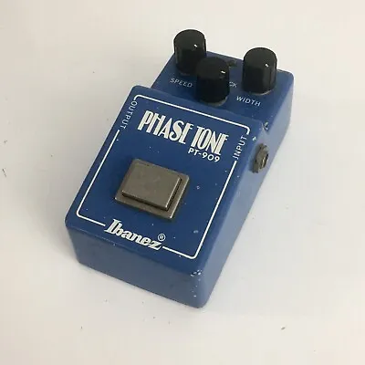 Vintage Ibanez PT-909 Guitar Effects Phase Tone Pedal 1980s Made In Japan Blue • $395.99