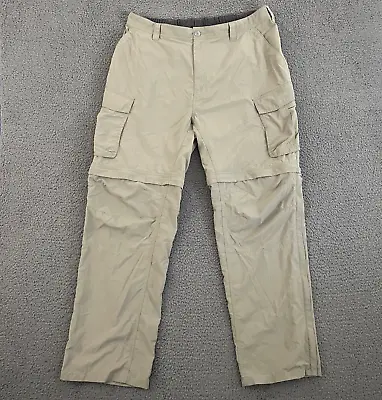 REI Pants Mens XL Beige Nylon Hiking Convertible Cargo Outdoor • $18.71