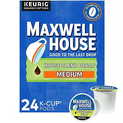 Maxwell House House Blend Decaf Coffee K-Cup Pods Decaffeinated 24 Ct Box • $12.06