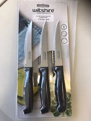 Wiltshire 6 Piece Laser Edge Stainless Steel Steak Knife Set • $23.95