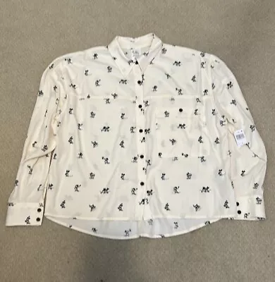 New Mickey And Minnie Mouse Blouse Size Small • $25