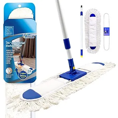 £21.84 • Buy 60cm Large Flat Mop Floor Duster Mop Kit With Absorbent Cotton Mop Home Cleaning
