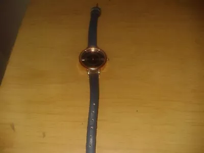 £7.99 • Buy Stylish Faux Blue Suede New Look Quartz Ladies Watch. (D15WB)