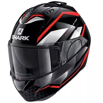 Shark EVO-ES Flip Up Modular Motorcycle Helmet Yari Black/Red/White Size X-Large • $449.99