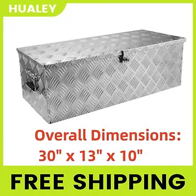 Cuboid Aluminum 39  X 13  X 10  Truck Tool Box For ATV Flatbed Trailer Pickup • $65.99