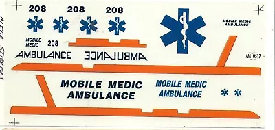 1/24 Car Decal - Mpc Amt/revell- Mobile Medic Ambulance • $2.99