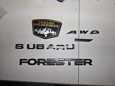 2022 2023 Subaru Forester  Wilderness Logo  Rear Badge Emblems  Set  OEM • $80