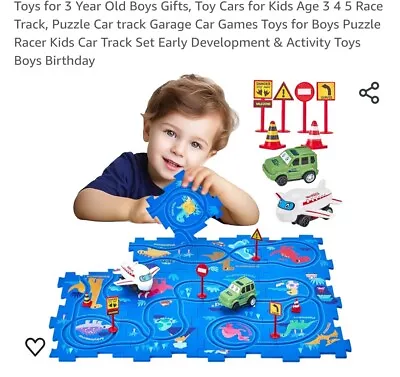 Toys For 3 Year Old Boys Gifts Toy Cars For Kids Age 3 4 5 Race Track... • £13.95