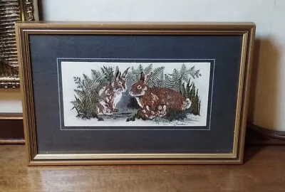 £63.59 • Buy Bunny Rabbits J & J Cash Ltd, England Cash's Collector Series Woven Picture 