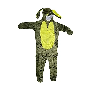 Bunny Pajamas One Piece Jumpsuit Medium Youth Green Rabbit Long Ears Costume • £19.29