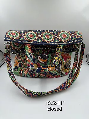 Vera Bradley Venetian Paisley Print Hand Bag Purse Magnet Close Crosby Style • $20