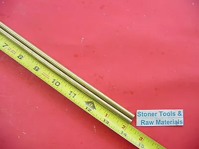 2 Pieces Of 1/4 C360 BRASS SOLID ROUND ROD 14 Long .250 Lathe Bar Stock New • $14.50