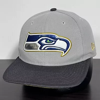 Seattle Seahawks Hat Cap Snapback New Era 9Fifty Gray Polyester NFL • $18.39