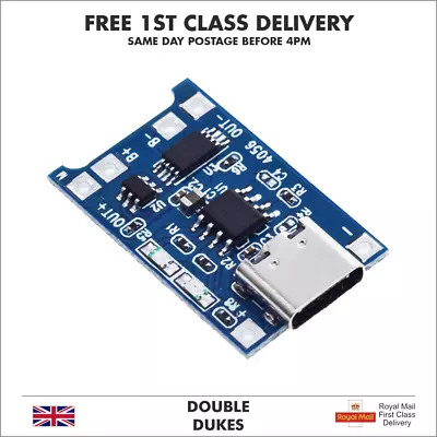 TP4056 18650 Lithium Battery Charger Type C Micro USB Module Charging Board 5V • £4.99