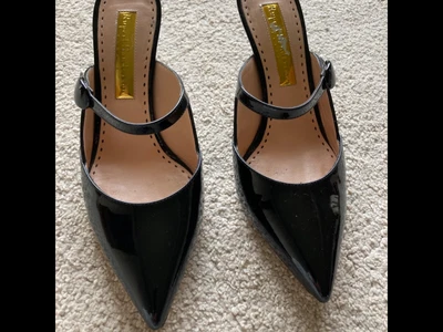 £45 • Buy Gorgeous Rupert Sanderson Patent High Heel Mules
