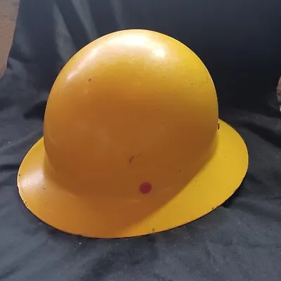 Vtg Full Brim Yellow Fiberglass Hard Hat Construction  Safety Bump Cap • $69