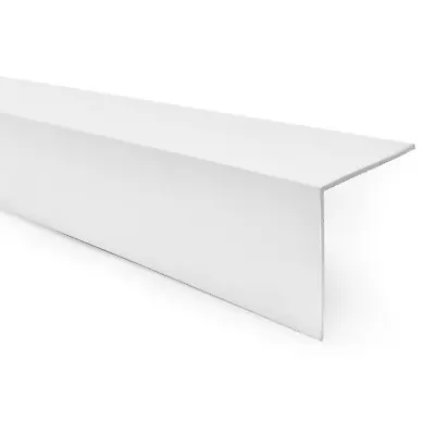£4.29 • Buy PVC White Edge Corner Protective Profile Trim Wall Angle DIY 1 M