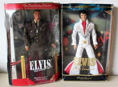 Lot Of 2 Elvis Eagle Jumpsuit And Elvis The Army Years Mattel Collector Edition • $85