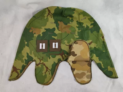 Vietnam Us Army M1 Mitchell Camo Helmet Cover &captain Rank Insignia Patch • $16.73