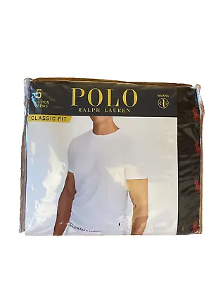 Polo Ralph Lauren Crew Men's T-Shirt - Black Size L (Pack Of 5) • $39.99