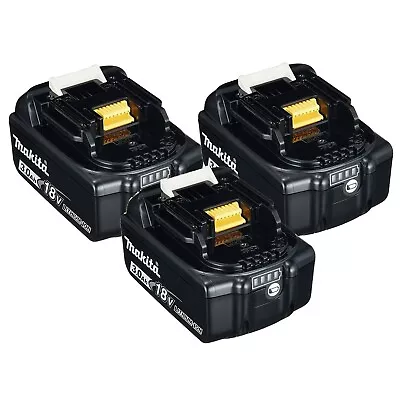 3 X Genuine Makita BL1830 18v 3.0ah Li-Ion LXT Lithium Ion Battery Star Batt • £122.99