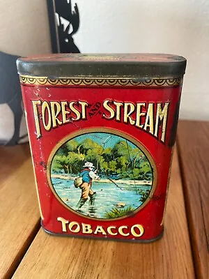 Forest And Stream Pocket Tobacco Tin - Creel Version (excellent Condition) EMPTY • $415