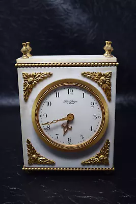 Vintage Hour Lavigne Paris France Marble Shelf/ Desk / Mantel Clock Empire Style • $299.95