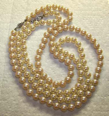 2 Pair Of  Lovely Vintage Pearl  Faux Strands Necklaces • $14.95