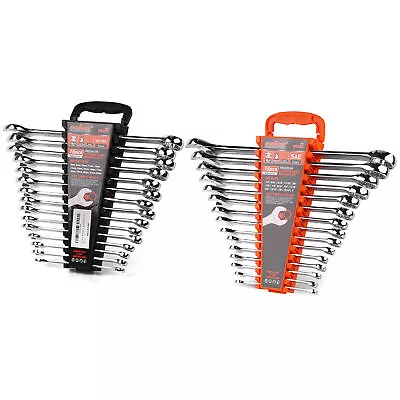 30PC Wrench Set  V  Notch Torque 12 Point Storage Rack SAE Metric 1/4 -1  8-22mm • $56.49